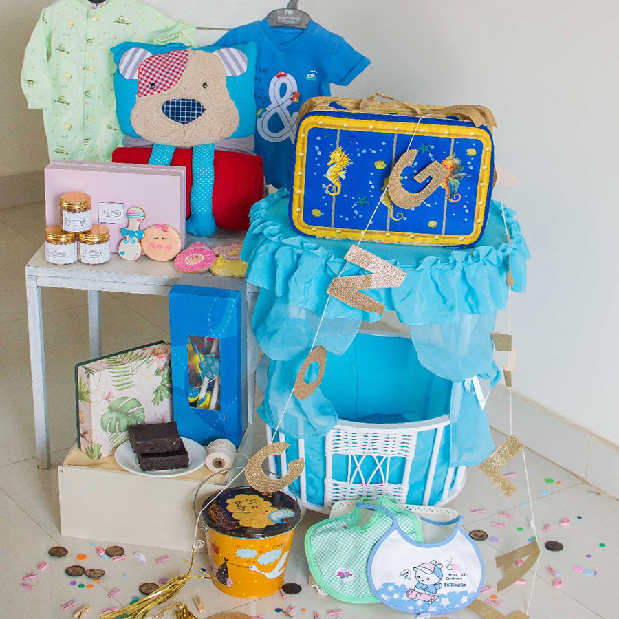 Premium Baby Boy Basket Gift Hamper at Best Price