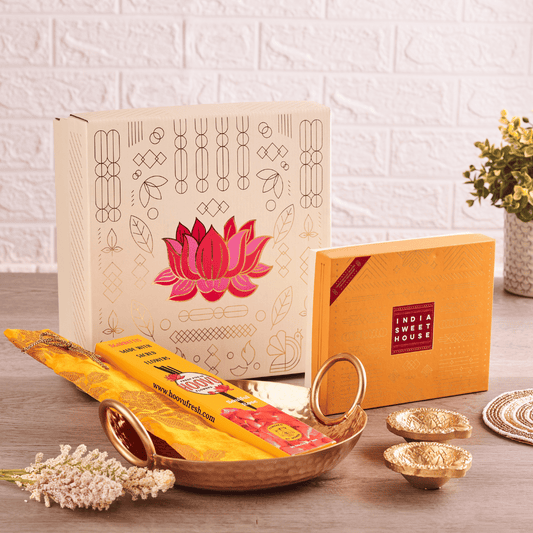 Diwali gift box with diyas