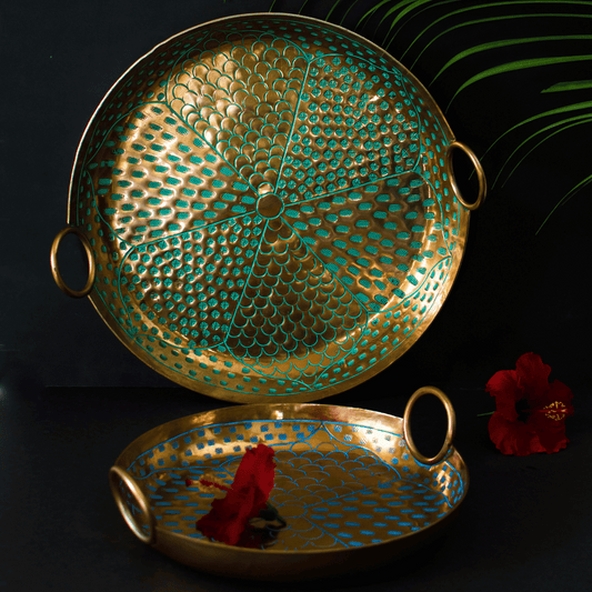 Rusty Artistry Beaten Metal Tray