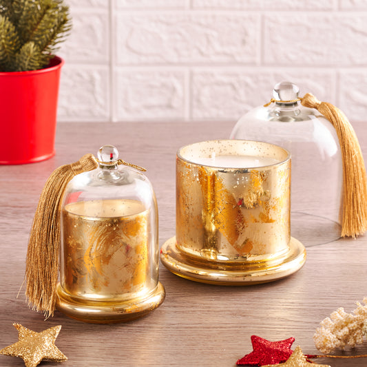 Gold Bell Jar Candle