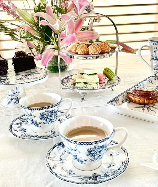 English Blue Vintage Crockery Set