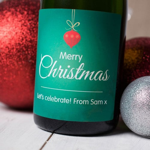 Personalized Wine Bottle - Christmas