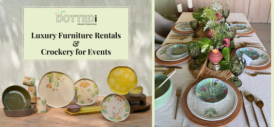 Luxury crockery rental for wedding table decor