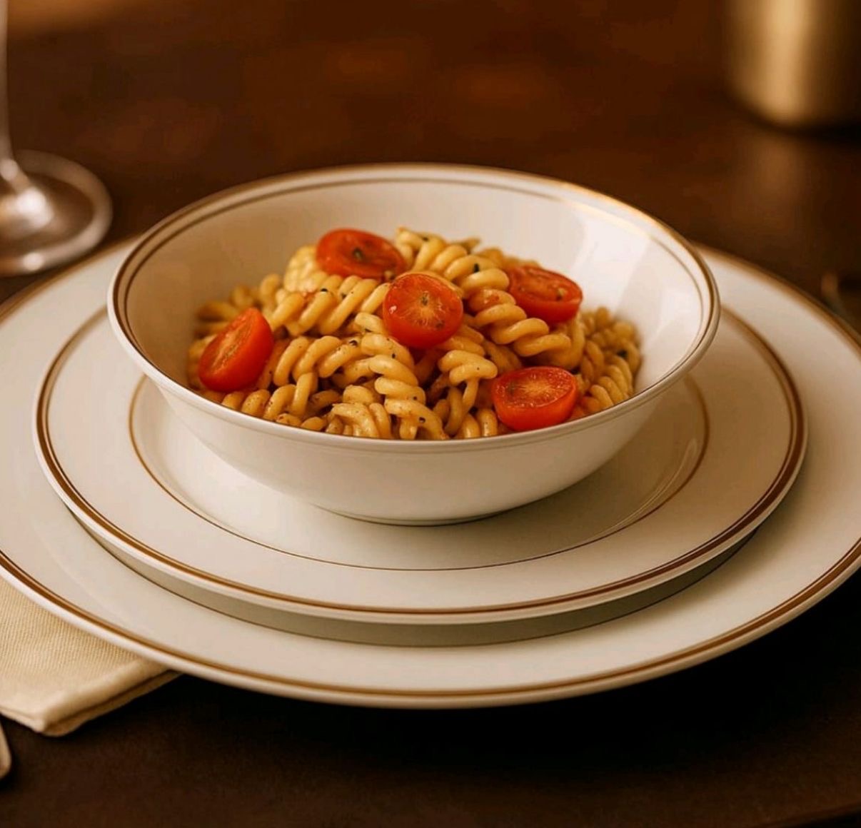 White Plates Dinner Rentals