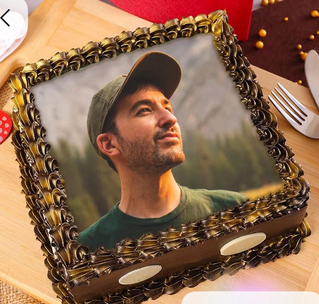 Premium  Chocolate Photo Print Cake