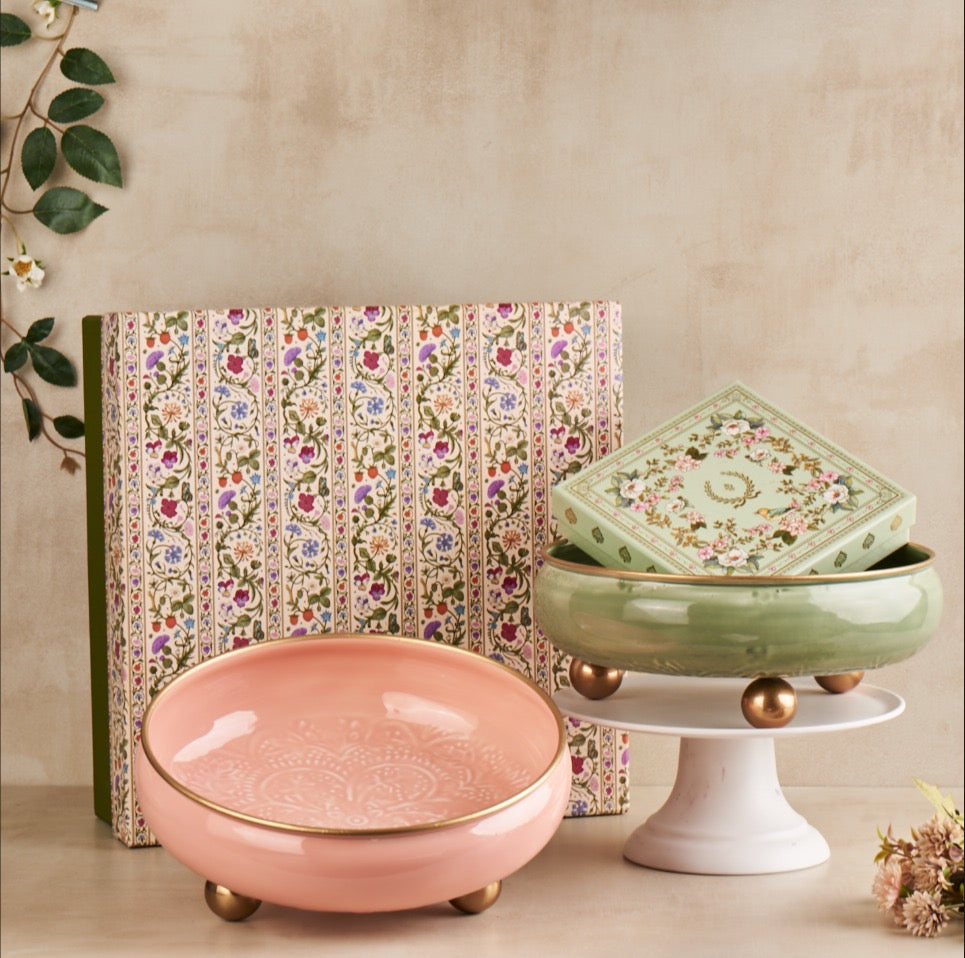 Aura Metal Decorative Bowl gift hamper