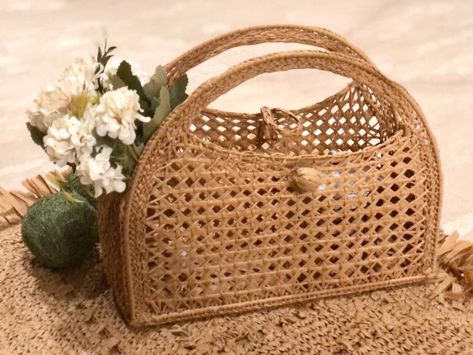 Floral Jute Gift Basket