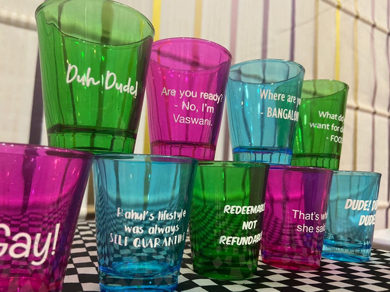 Personalied shot glasses