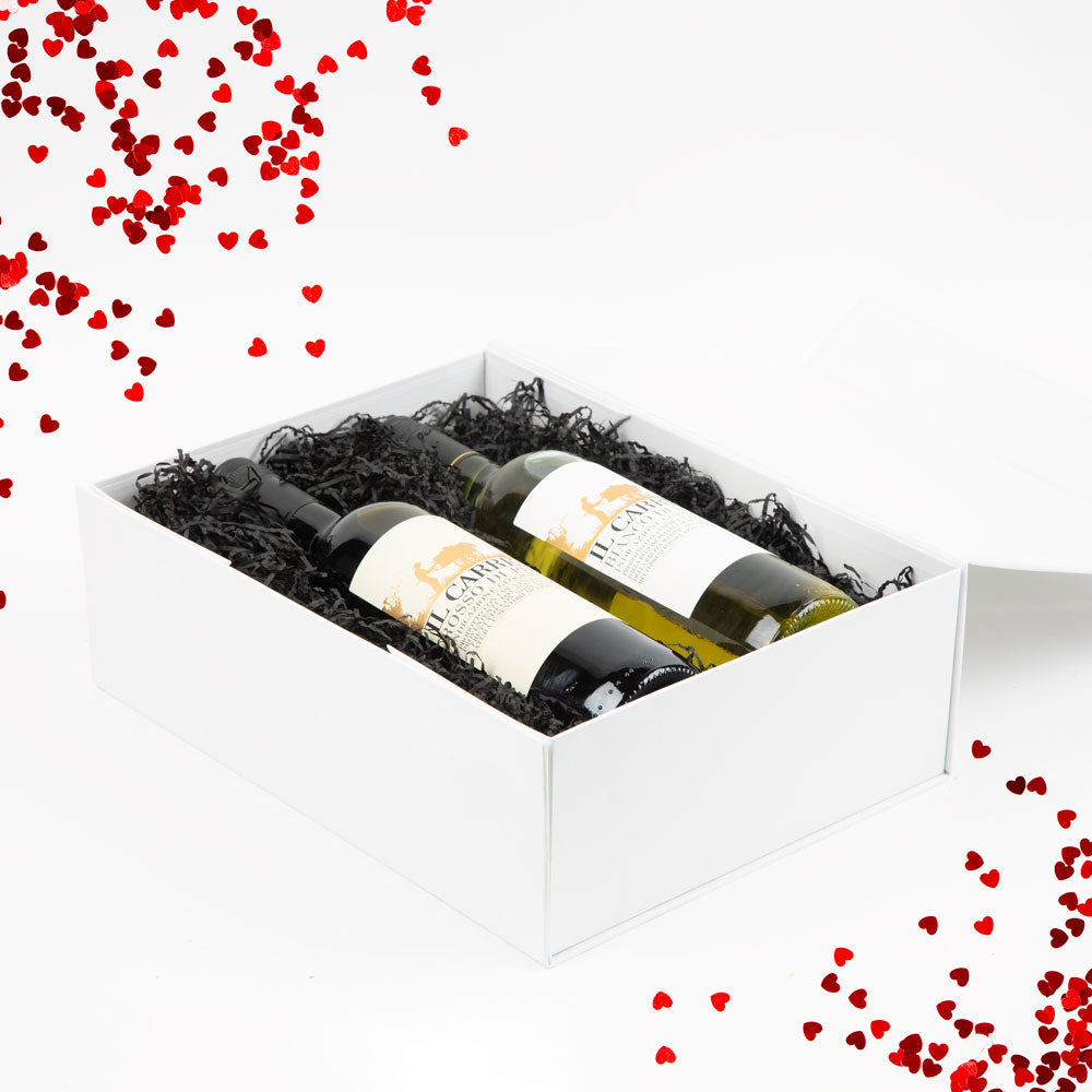 Three Bottle 2-Piece Folding Wine Box | The Box Depot