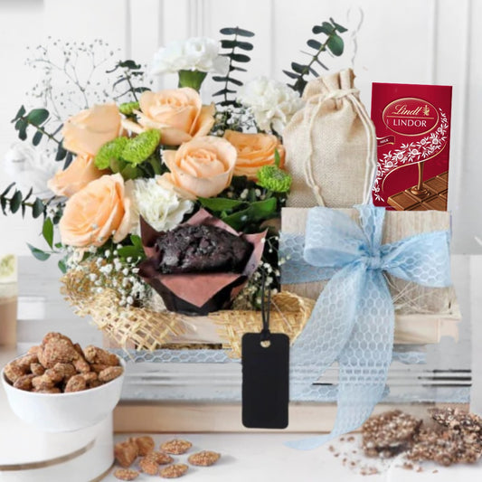 Festive Vintage Floral Gift Crate