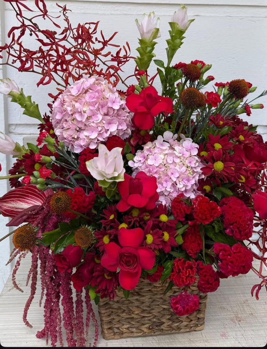 Radiant Ruby Garden Floral Arrangement
