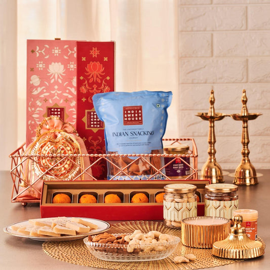 Dottedi Festive Brass Diwali Tray