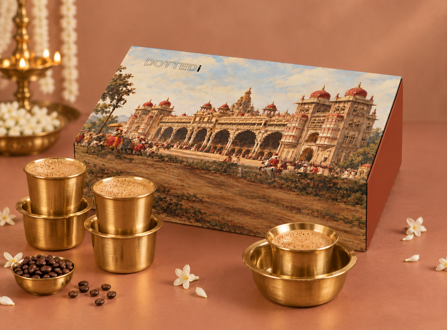 Diwali Gift Hamper with Premium Brass Utensils