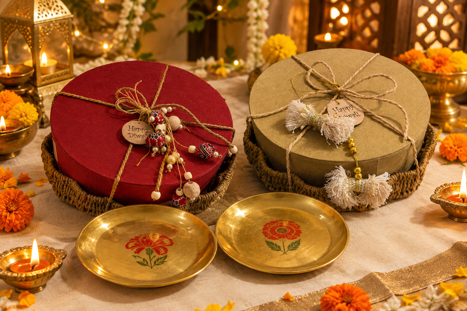 Gulabi Heritage Box with premium festive gifts for corporate Diwali gifting