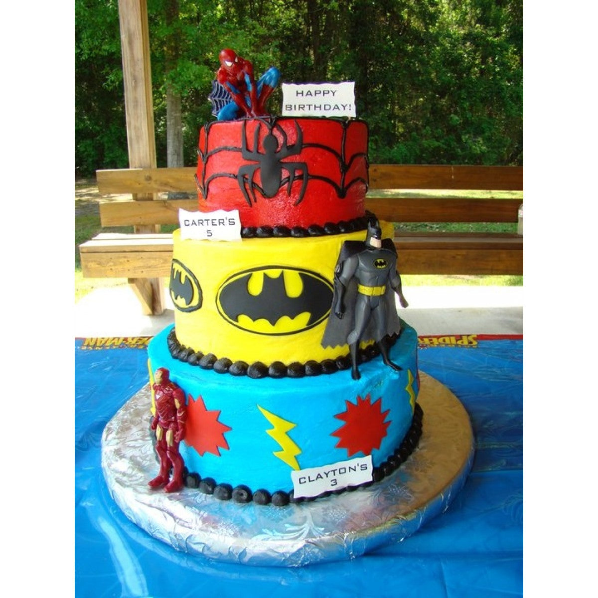 3 Tier Superhero Cake