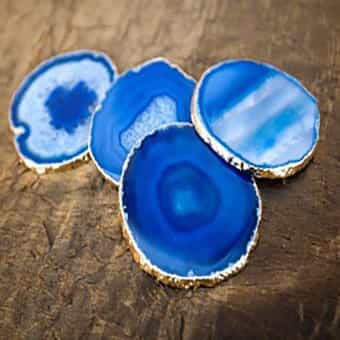 Agate Coasters Dark Blue