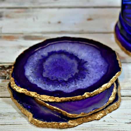 Agate Coasters Purple