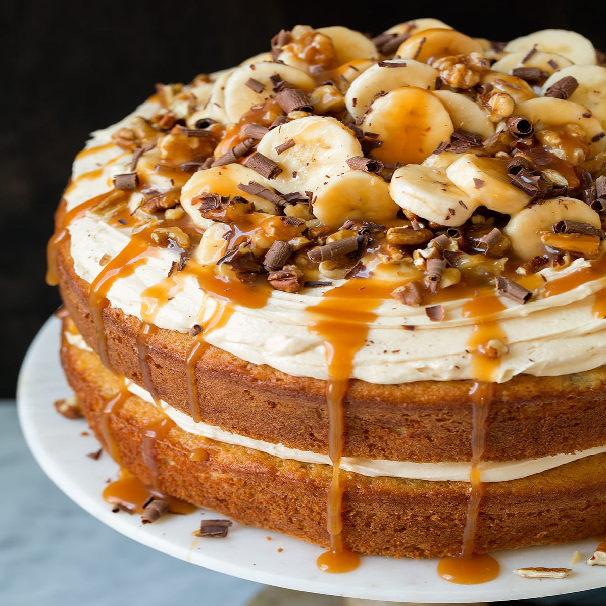 Banana Cake with Salted Caramel Frosting