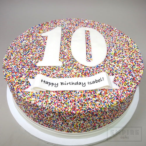 Confetti Number Cake