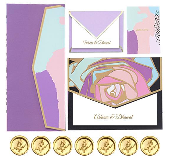 Customized Abstract Social Stationery Set