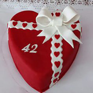 Heart Bow Cake