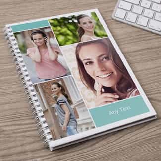 Personalized Notebook - 4 Photo Collage