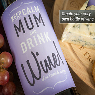 Personalized Wine Bottle Keep Calm Mum