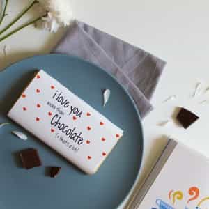 Personalized Chocolate Bar I Love You More Than Chocolate