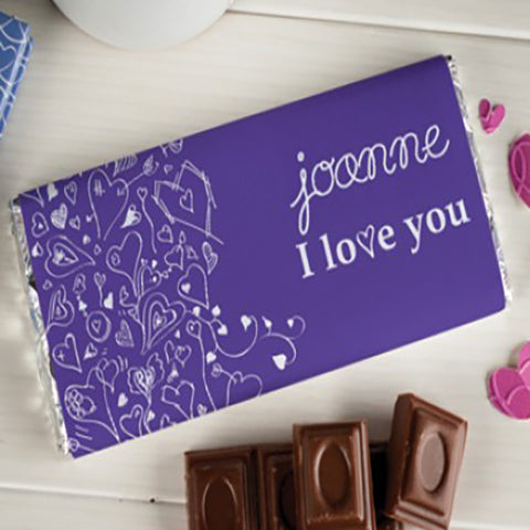 Personalized Chocolate Wrapper: I Love You