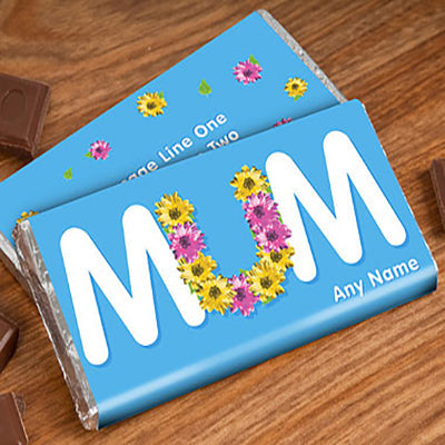 Personalized Chocolate Wrapper: Mum Flower