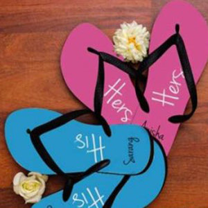 Personalized His and Her Slippers