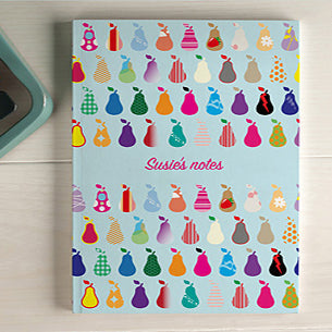 Personalized Notebook Multi Colored Pears