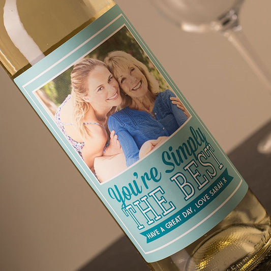 Personalized Photo Upload Wine Bottle - Simply The Best