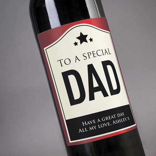 Personalized Wine Bottle - To A Special Dad
