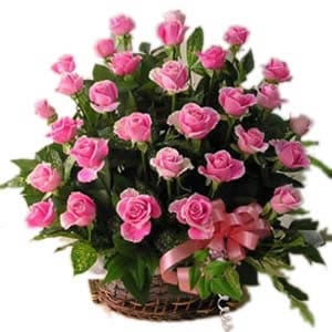 Pink Flower Basket