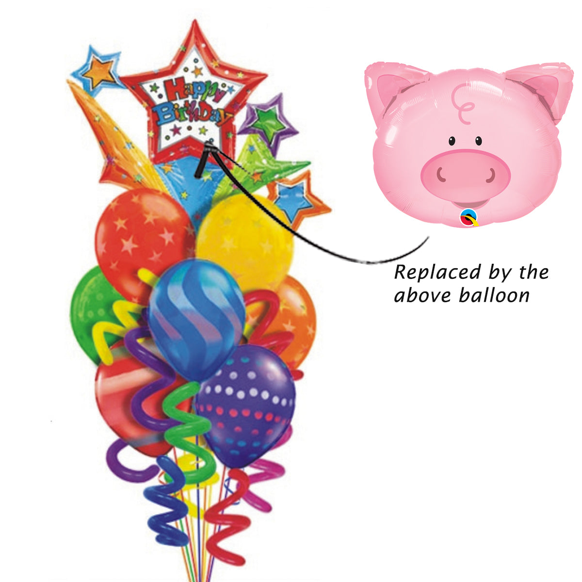 Playful Pig Balloon Bouquet