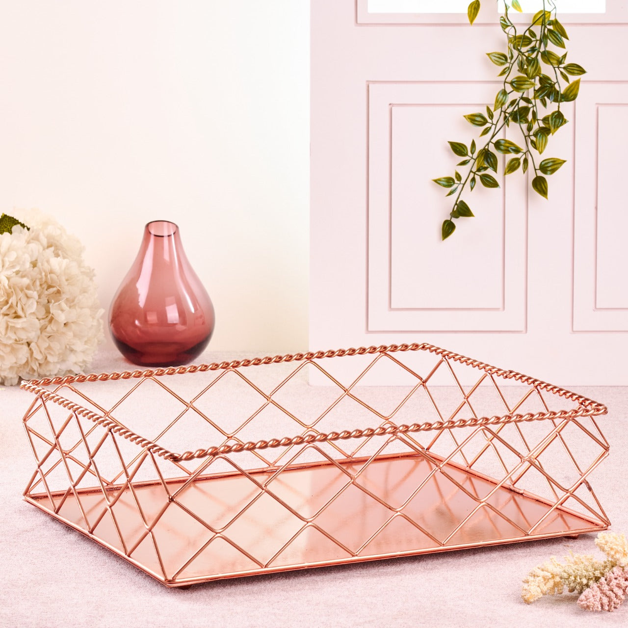 Rectangular Diamond Tray - Rose Gold