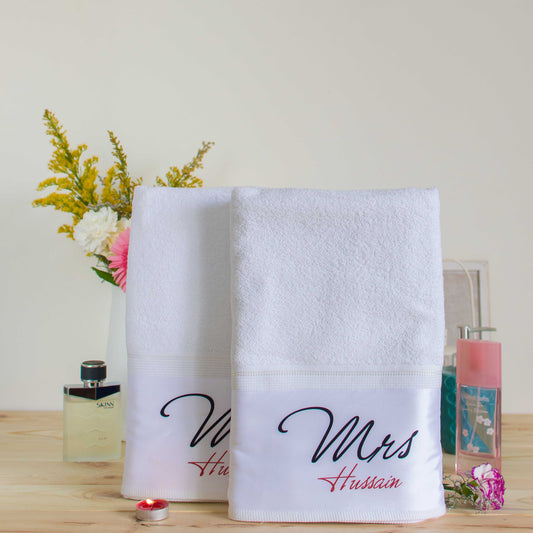 Towel for Couples - Mr and Mrs