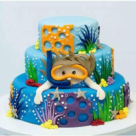 Underwater Tiered Cake